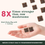 Baker's Botanics Adaptogenic Anxiety Support Mushroom Gummies - Botanicals Blend | Mixed Berry Flavor | Vegan, Gluten-Free, Non-GMO Supplement