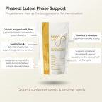 Seed Cycle® Pre-Ground Seed Cycling Kit for Hormone Balance Support | Phase 1 Pumpkin & Flax | Phase 2 Sunflower & Sesame | Lab Tested | One-Month Supply