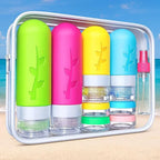 Tocelffe TSA Approved Travel Bottles Set – 18 Piece Leak-Proof Silicone Toiletry Kit with Clear Bag, Refillable Bottles, Jars, Spray Bottle & Accessories for Shampoo, Lotion and Body Wash