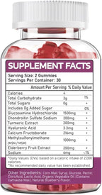 Glucosamine Chondroitin Supplements with MSM & Elderberry | Glucosamine Chondroitin Gummy for Women & Men | Glucosamine chondroitin Gummies Extra Strength | Joint Supplement | 1 Pack