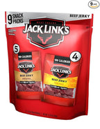 Jack Link's Beef Jerky Variety Pack - Original and Teriyaki - (9 Pack) 1.25 oz Bag - Ready to Eat Protein Snacks - 13g Protein per Serving - Made with 100% Real Beef