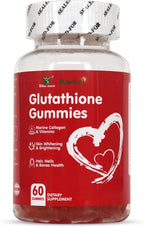 Glutathione Gummies 1000mg, Rich in Marine Collagen & Vitamins, Skin Whitening & Brightening, 60 Count
