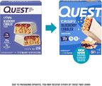 Quest Nutrition Crispy Blueberry Cobbler Hero Protein Bar, 16g Protein, 1g Sugar, 3g Net Carb, Gluten Free Protein Snack, Keto Friendly, 4 Count