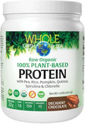 Natural Factors Whole Earth & Sea® Raw Organic 100% Plant-Based Protein, 541g, Chocolate