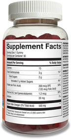 Amazon Basics Apple Cider Vinegar 500 mg Gummy, 60 Count
