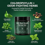 Anti-Bad Breath Herbal Gel Supplement - Body & Breath Odor Control from The Inside – Internal Deodorant, Natural Herbal Deodorant Gel with Parsley and Chlorophyll, Full Body Deodorizer (1)