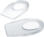 Gel Silicone Heel Cups/Pads, 2 Pack, for Achilles Tendonitis, Shoe Wedge Inserts for Plantar Fasciitis, Bone Spur, Foot Pain Relief Support, Comfort Cushion Insoles for Women/Men