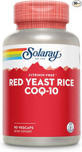 SOLARAY Red Yeast Rice Plus CoQ-10 & No-Flush Niacin Vitamin B-3, Healthy Heart & Cardiovascular Support, Non-Irradiated & Citrinin Free, 60 Day Money Back Guarantee, 90 Servings, 90 VegCaps