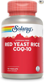 SOLARAY Red Yeast Rice Plus CoQ-10 & No-Flush Niacin Vitamin B-3, Healthy Heart & Cardiovascular Support, Non-Irradiated & Citrinin Free, 60 Day Money Back Guarantee, 90 Servings, 90 VegCaps