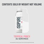 Isopure Clear Whey Isolate Protein Powder, Lactose Free, Gluten Free, Naturally Flavored, Tropical Punch, 20g Protein Per Serving, 1.9 Lbs, 36 Servings (Packaging May Vary)