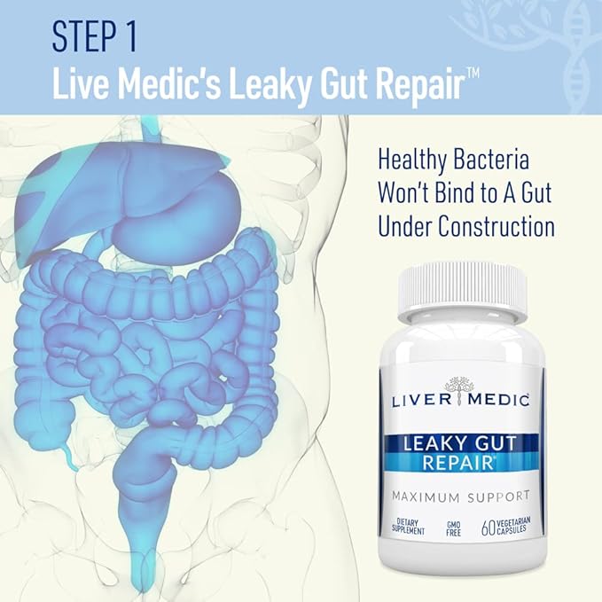 Leaky Gut Repair Natural Gut Health Supplement Glutamine Organic Slippery Elm NAG Marshmallow Root Aloe Vera MSM Quercetin Bromelain Promotes Digestive Ease, Gut Wellness 1000mg 60 Caps