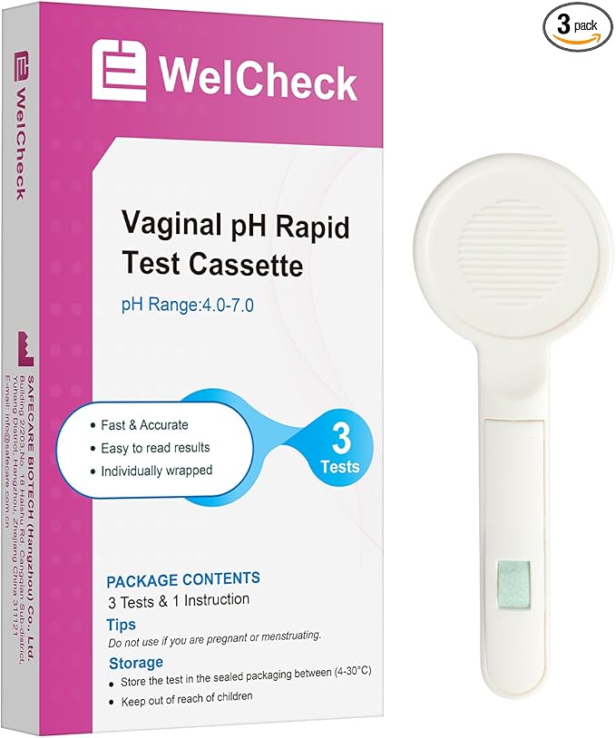 Vaginal pH Test Strips, Vaginal Yeast Infection Test Strips, Feminine pH Test, BV Test Strips pH Balance for Women, 3 Pcs