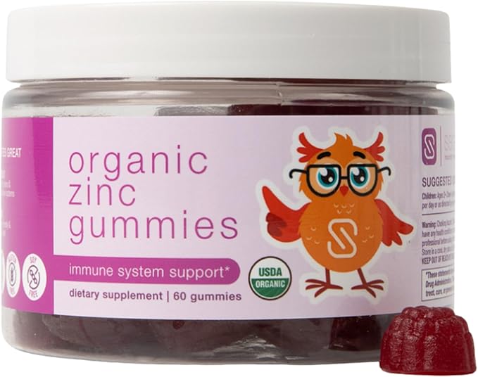 Organic Zinc Gummies by Dr. Ana Maria Temple | Supports Healthy Immune Function & Skin Health | USDA Certified Organic | Gentle, Highly Absorbable Zinc Citrate Form | 60 Gummies