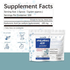 Hyaluronic Acid Powder for Skin Care,Low Molecular Weight, Cosmetics Grade | Skin Hydration and Moisture Support Supplements,Water Soluble Moisturizing Ingredient for DIY Facial Serum 3.52 oz