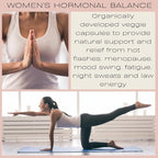 Hormone Balance for Women – Natural Female Energy & Mood Pills – Hot Flashes Menopause Relief Supplement with Vitex Chasteberry, Dong Quai, Maca Root Powder, Ginseng – 90 Veggie Capsules