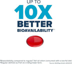 Qunol Advanced Omega 3 Krill and Fish Oil Complex, 10x Better Bioavailability, One Pill Dose, 250mg EPA & DHA, Supports Brain, Eye, Heart and Joint Health, 90 Count (Pack of 1)