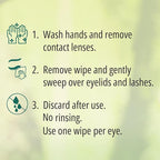 100PCs Tea Tree Eyelid Wipes – Cleaning Eye Wipes for People with Dry Eyes & Allergies – Gentle Eyelid Cleanser with Hyaluronic Acid, Chamomile and Aloe – Individually Wrapped & Biodegradable