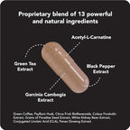 Vitamin Bounty Advanced Thermogenic Fat Burner for Men & Women - Burn X13 Weight Loss Supplement with 13 Powerful Ingredients - Metabolism Booster, Energy & Appetite Control - 60 Capsules