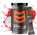 MTN OPS BCAA Powder 2:1:1 Amino Acids Supplement Powder for Rapid Muscle Recovery & Repair with Zero Sugar & Gluten Free - 20 Servings, Strawberry Dragonfruit Trail Packs