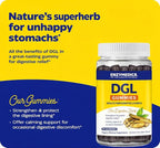 Enzymedica, DGL Stomach Relief, Deglycyrrhizinated Licorice Gummies for Digestive Support & Gut Health, Chocolate, 74 Count
