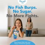 GOJOY Kids Omega 3 DHA Gummies – No Fish Burps, No Sugar – Brain, Eye & Immune Support – Plant-Based Omega-3 from Algae – Vegan, Clean DHA for Toddlers, Children & Kids Ages 3+