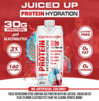 MuscleMeds Carnivor Protein Hydration RTD, Ready to Drink, Lactose Free, Sugar Free, 30g Isolate Protein, Halal Certified, Rocket Pop, 16.9 Fl Oz (Pack of 12)