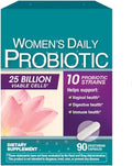Women's Daily Probiotic, 25 Billion Viable Cells, 90 Vegetarian Capsules, 10 Probiotic Strains, Supports Vaginal, Digestive, Immune Health Sold by TD