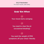 OLLY Period Hero Gummies, PMS Support Supplement,* Chasteberry, Vitamin B6, Calcium, Cran-Raspberry Flavor, 30 Day Supply - 60 Count