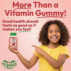 Human Beanz Probiotic Jelly Bean Gummies for Kids, Probiotic Supplements for Digestive Health, Nutritional Vegetarian Supplements, 120 Strawberry Blast Jelly Beans, Kosher