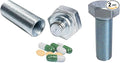 2PCS Unique Pill Box, Disguised Small Pillboxes Metal Pill Boxes Screw Capsule Organizer Twist Top Cartridge Cute Pill Organizer Home Use Outdoor Travel Work Use Supplement Organizer (Silver)