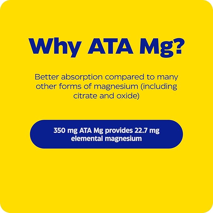 Enzymedica, Magnesium Mind with ATA Mg, 24% Faster Absorption, High-Bioavailability Magnesium for Sleep, Stress & Cognition, 60 Count