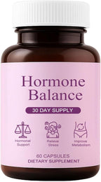 Hormonal Balance Supplements for Women - Weight Management for Menopause Relief, Support Mood & Energy, with Ashwagandha, Ginger Root, 60 Capsules