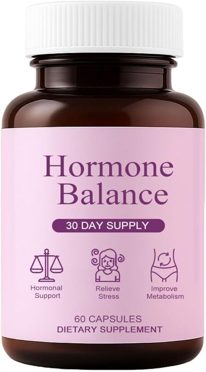 Hormonal Balance Supplements for Women - Weight Management for Menopause Relief, Support Mood & Energy, with Ashwagandha, Ginger Root, 60 Capsules