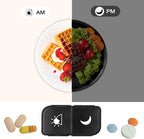 Pill Organizer 2 Times a Day - CHIPNEW Food Grade Medicine Organizer -7 Day Large Detachable Travel Pill Box-Pill Container, Holder for Supplements, Vitamins, and Medications(Black)