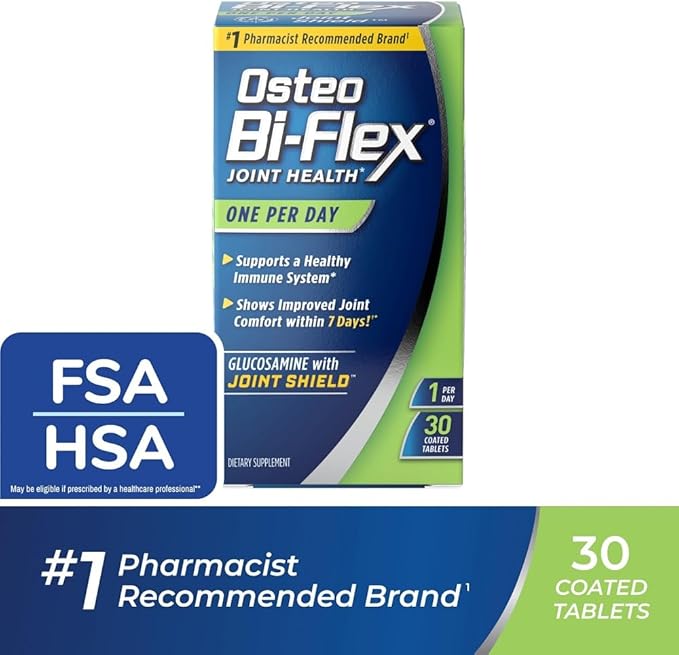 Osteo Bi-Flex One Per Day Vitamin D Supplement, Improve Joint Function, Support Bone and Immune Health, 30 Coated Tablets