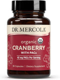 Dr. Mercola Organic Cranberry with PACs - Organic Cranberry Supplement for Urinary Tract Wellness* - Potent Antioxidants for Oxidative Stress Support* - Non-GMO, Gluten-Free, Soy-Free - 30 Capsules