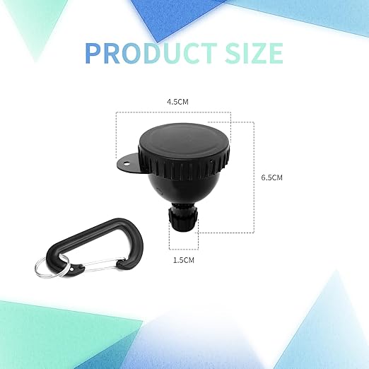 2 Pack Protein Powder Container to Go- 50ml Protein Powder Holder,Mini Funnel with Keychain and Keyring for Gym, Workouts, Fitness and Traveling (Black-UPG, 50ml)