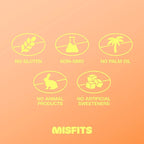 Misfits Vegan Protein Bars - Peanut Butter Fudge | Nutrition Bars - 14g Protein, 1g Sugar, Plant-based, Low Carb, Non-GMO, Gluten Free Snacks | Pack of 12