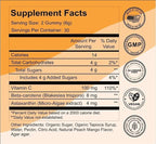 Organic Tanning Gummies for Glowing & Healthy Skin, Clinically Backed Dose Astaxanthin & Beta-Carotene Complex for Supports, Peach Mango 60 Count, Made in USA