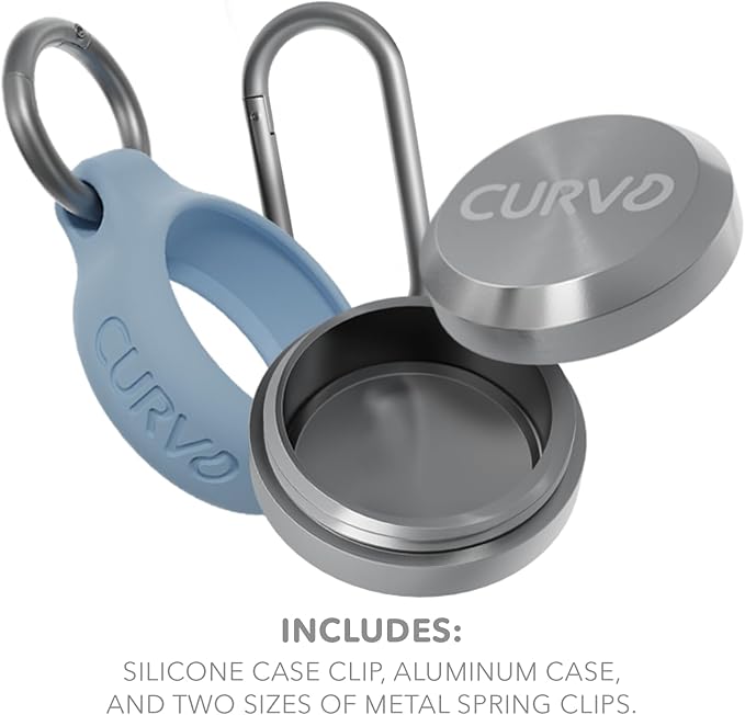 CURVD Premium Carrying Case – Durable Travel Keychain Container, Medicine Pill Organizer & Travel Pill Box, Small Waterproof Holder for Pills, Earplugs, Jewelry, Compatible with Loop, Vibes & Eargasm