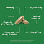 ORGANIC INDIA Liver Kidney Herbal Supplement - Detoxify & Rejuvenate, Supports Healthy Liver & Kidney Function, Vegan, Gluten-Free, Kosher, USDA Certified Organic, Non-GMO - 180 Capsules