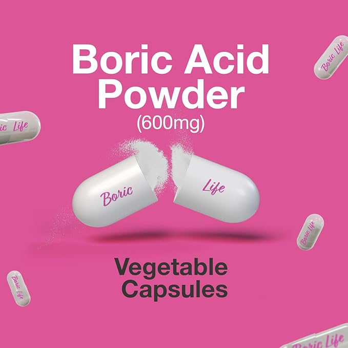 NutraBlast Boric Acid Suppositories - 100% Pure Made in USA - Boric Life Intimate Health Support (60 Count)