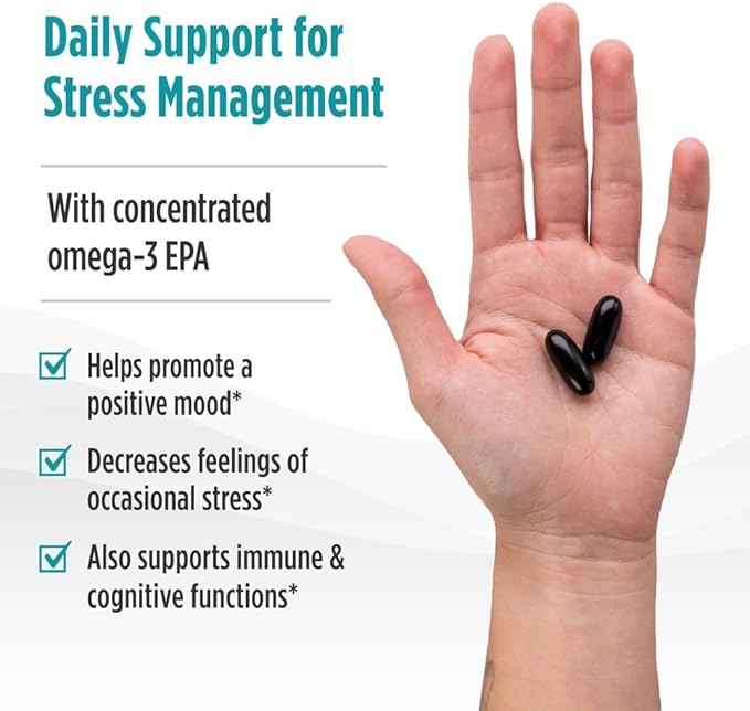 Nordic Naturals Mood Support Omega Blend - Unflavored - 60 Soft Gels - 1400 mg Omega-3 Supplement with EPA & DHA - Promotes Balanced Mood and Serenity - Non-GMO - 30 Servings