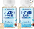 L-Lysine Gummies 1000 mg, with Trehalose, L Lysine Gummies for Lips & Oral Wellness, Immune Support & Collagen & Calcium, for Adults & Kids, Non-GMO, Vegan, Gluten Free, Berry Flavor, 120