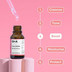 Q+A Collagen Booster Serum (15ml), Collagen Face Serum, Skincare with Algae Extracts, Smooths, Plumps & Hydrates, Vegan & Cruelty Free, For All Skin Types