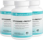 UTI Cleanse + Protect (3 Pack) Urinary Tract Support with D-Mannose, Cranberry, Hibiscus & Dandelion | Advanced Formula, Dietary Supplement - Non-GMO, Made in USA, GMP Certified