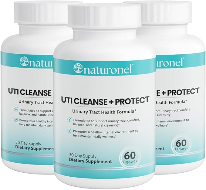 UTI Cleanse + Protect (3 Pack) Urinary Tract Support with D-Mannose, Cranberry, Hibiscus & Dandelion | Advanced Formula, Dietary Supplement - Non-GMO, Made in USA, GMP Certified
