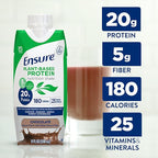 Ensure Plant-Based Protein Shake With 20g Protein, 5g Fiber, Ready to Drink, Chocolate, 11 Fl Oz, 24 Pack