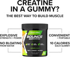 Bounce Pro Creatine Monohydrate Gummies for Men & Women, Low Calorie, 6G of Creatine per Serving, Vegan, Anti-Melting, Gluten-Free, Non-GMO (30 Count (Pack of 1), Lemon Cake)