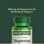 Nature's Bounty Magnesium, Mineral Supplement, Supports Bone and Muscle Health, 500 mg, Coated Tablets, 100 Count